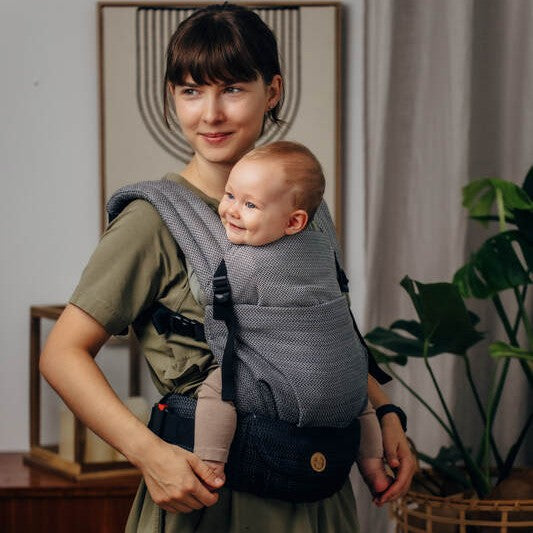 LennyLight Carrier - Herringbone - Little Herringbone Ombre Grey