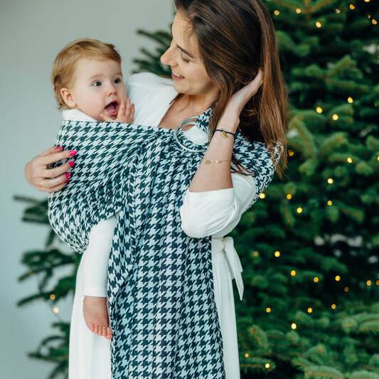 Cotton Blend Ring Sling - Pata De Gallo - Pixels