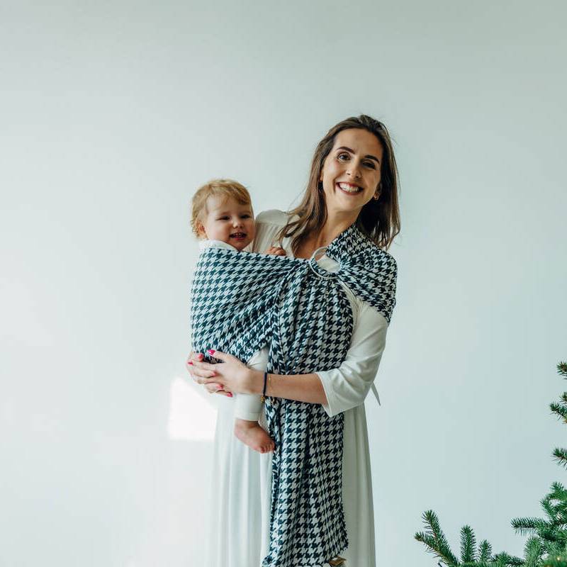 Cotton Blend Ring Sling - Pata De Gallo - Pixels