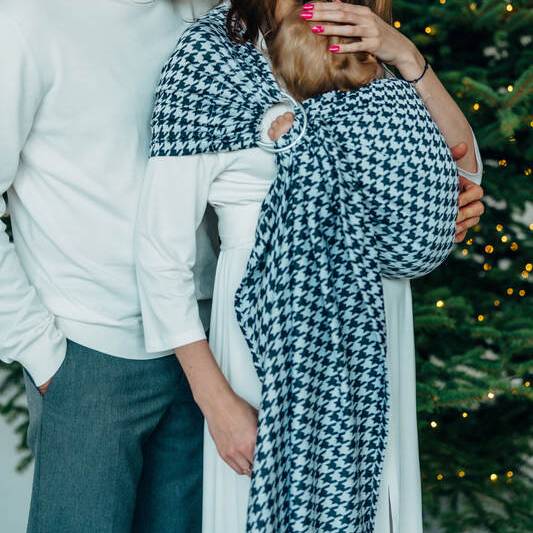 Cotton Blend Ring Sling - Pata De Gallo - Pixels