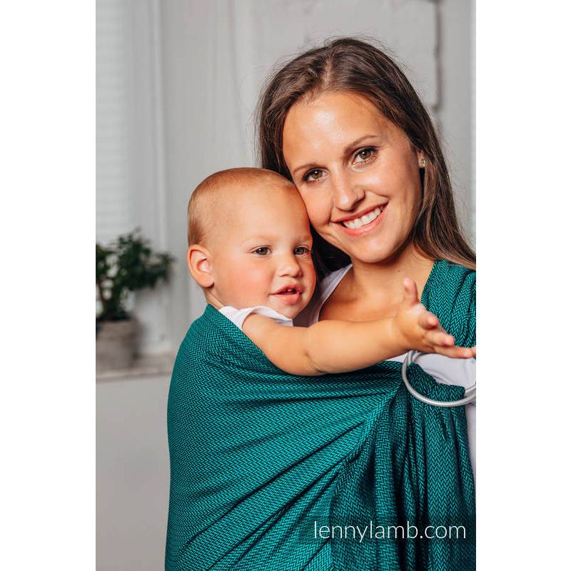Herringbone Ring Sling - Emerald