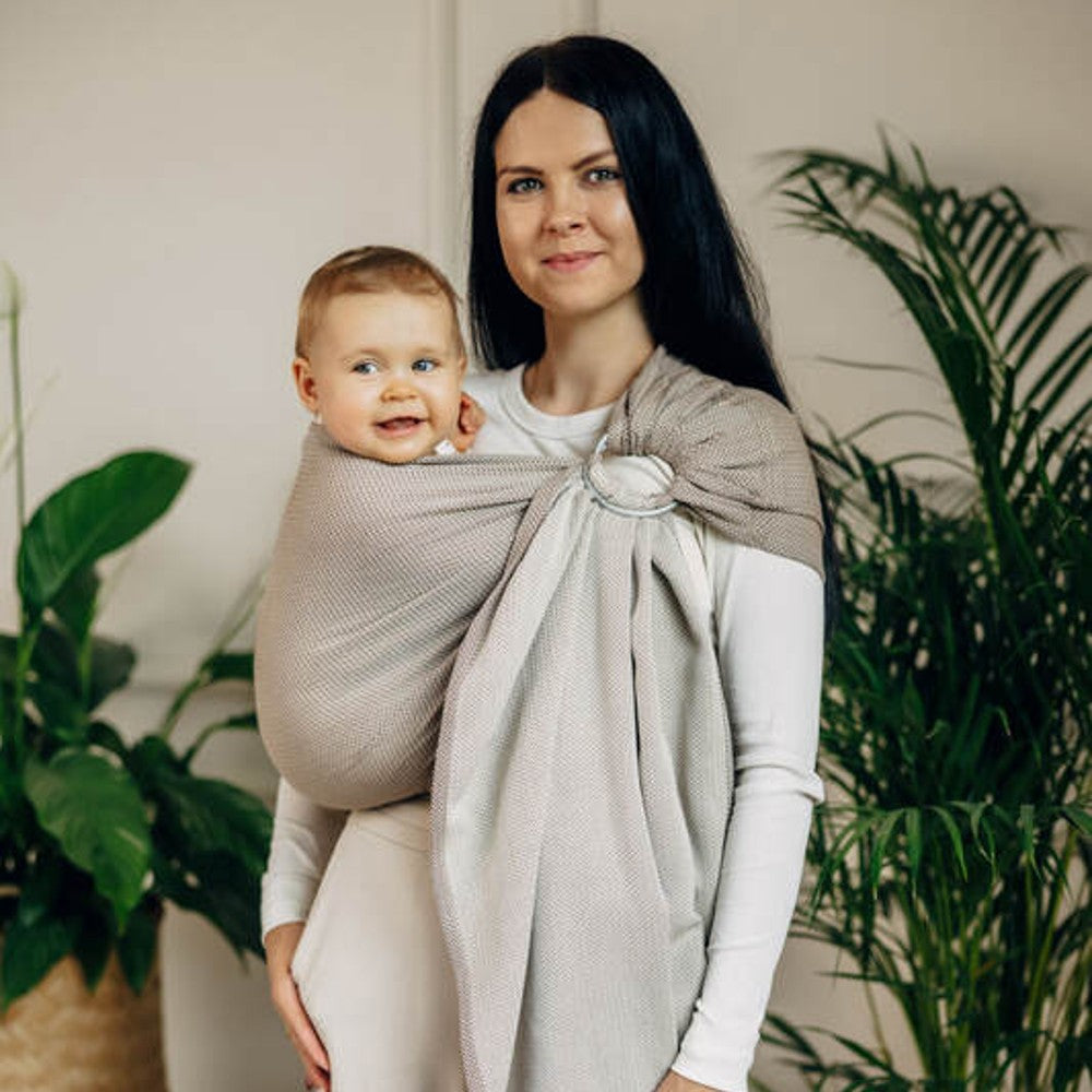 Herringbone Ring Sling - Little Herringbone Almond