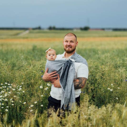 Linen Ring Sling - Arrow Wave