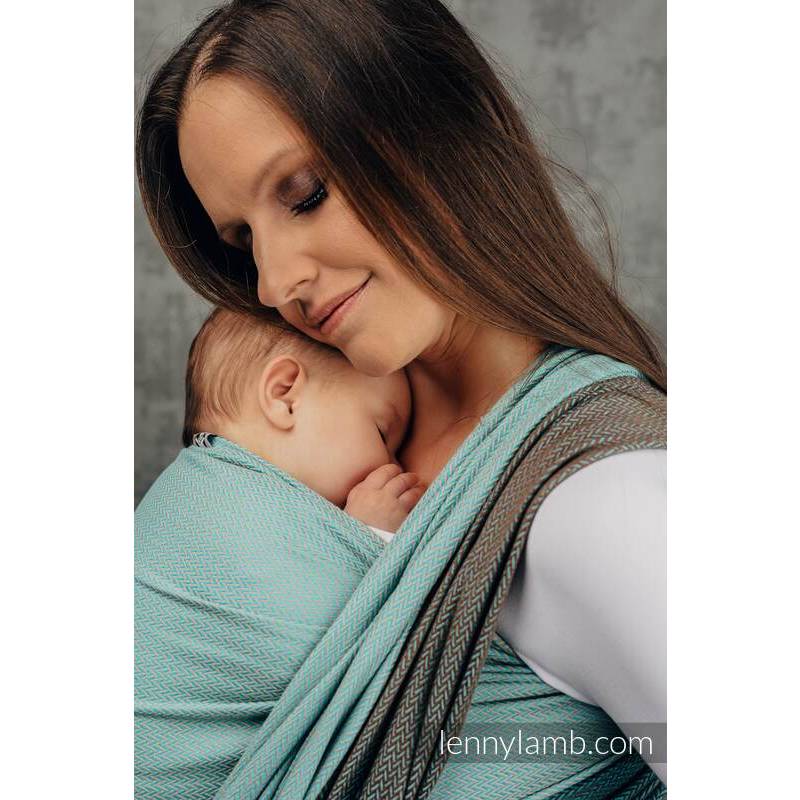 Herringbone Woven Wrap - Little Herringbone Baby Mint