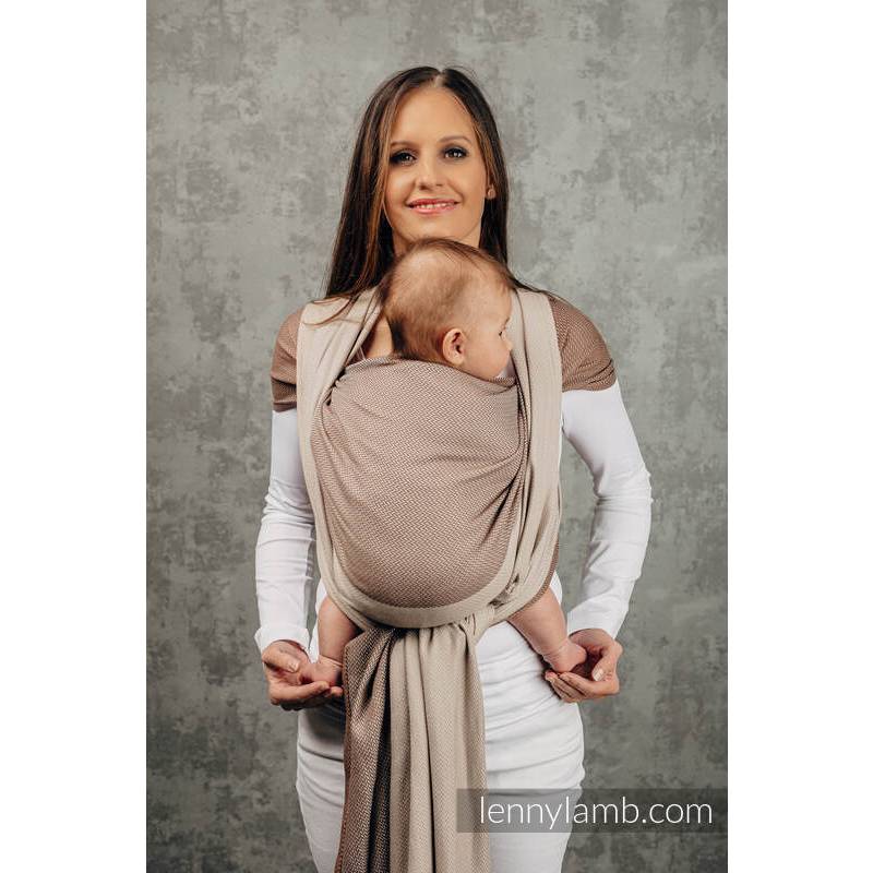 Herringbone Woven Wrap - Little Herringbone Baby Caffe Latte