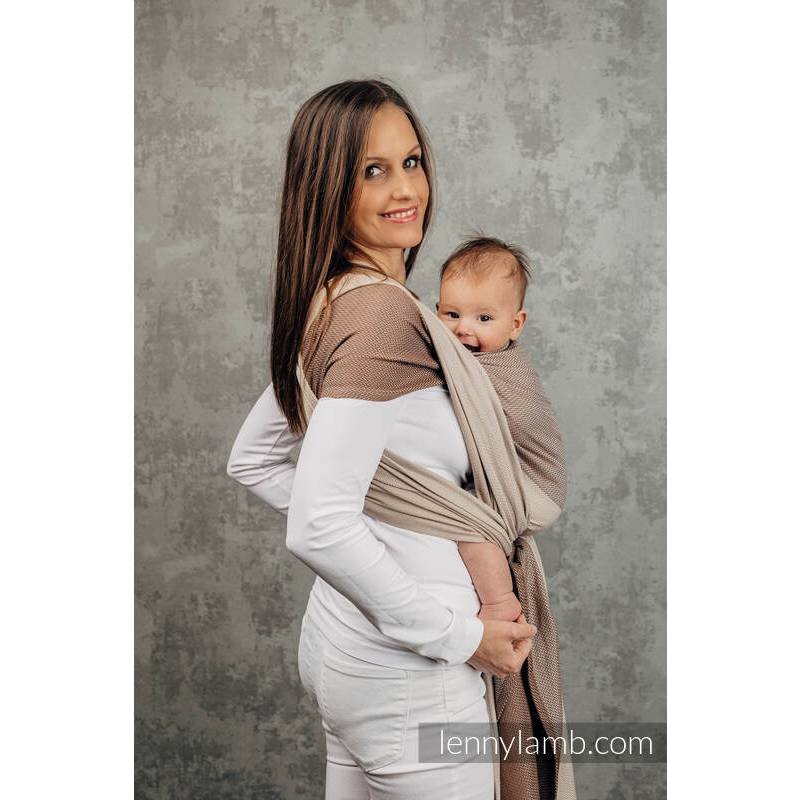 Herringbone Woven Wrap - Little Herringbone Baby Caffe Latte