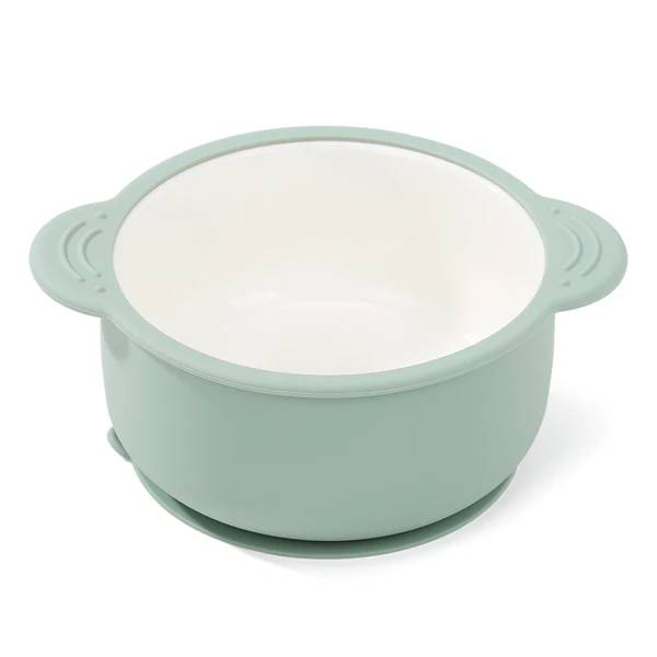 Blue Litill Lapsi bowl against white background.