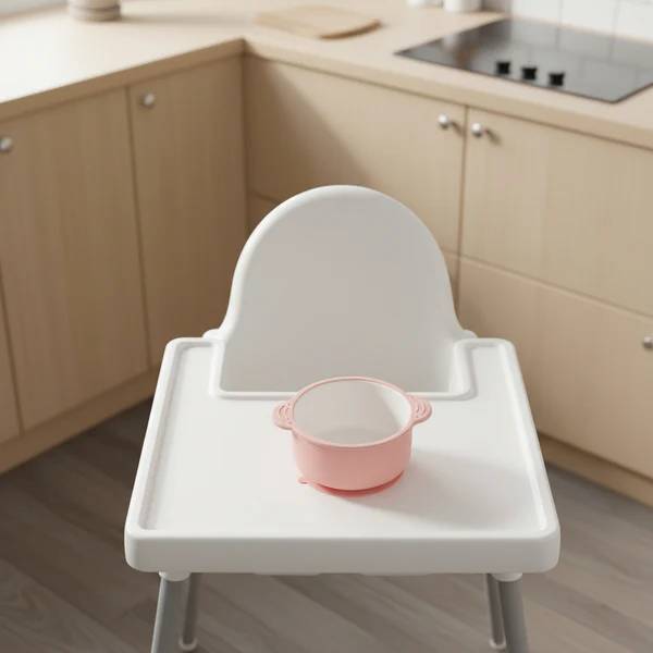 Ceramic Bowl with Suction Base - Aqua Blue