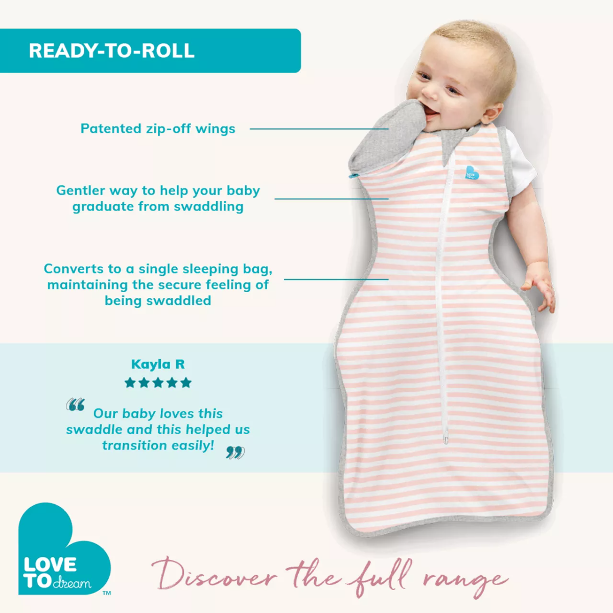 0.2 tog Swaddle Up Transition Bag Bamboo - Sunny Gold