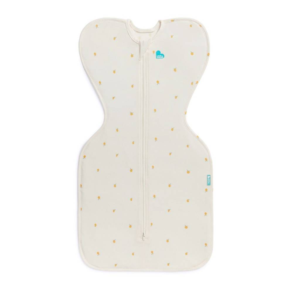 1.0 tog Swaddle Up Bamboo - Lemons on a white background