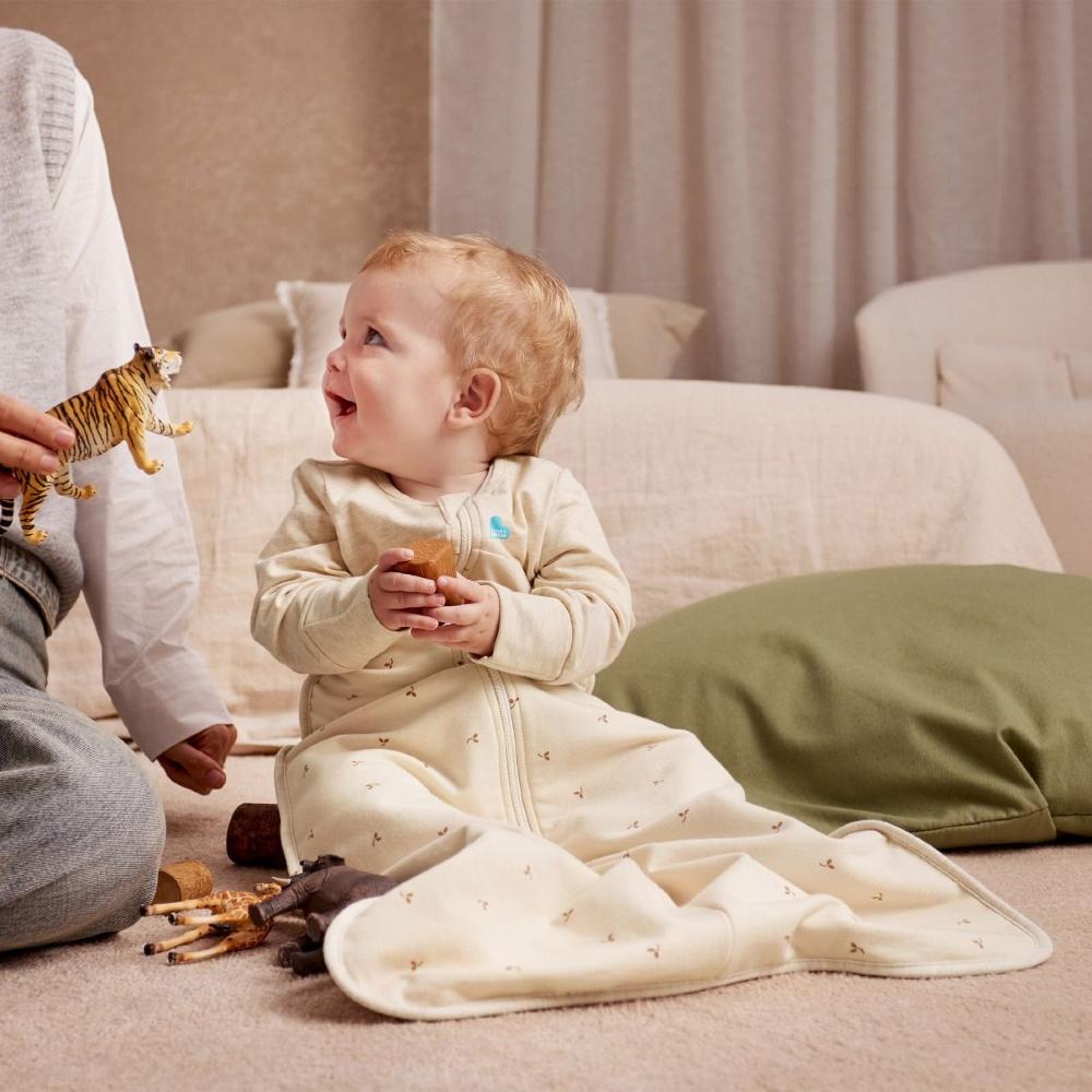 1.5 tog Long Sleeve Sleep Bag - Twigs Oatmeal