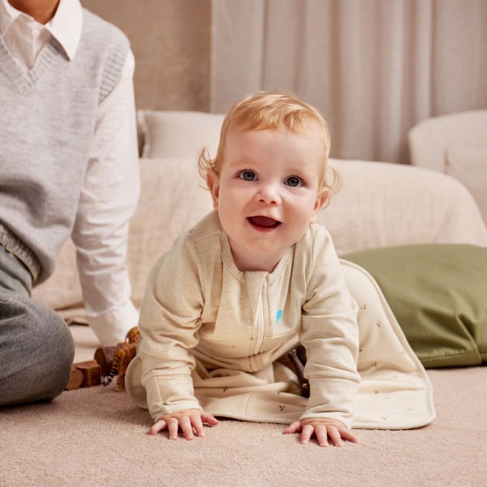 1.5 tog Long Sleeve Sleep Bag - Twigs Oatmeal