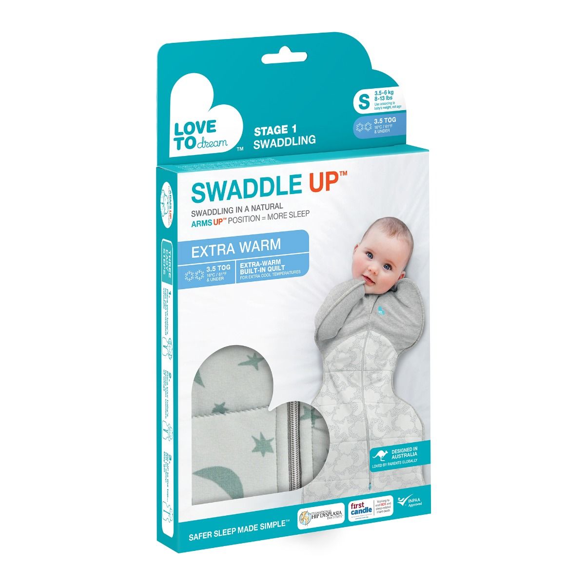 3.5 tog Swaddle Up Extra Warm - Moonlight Olive