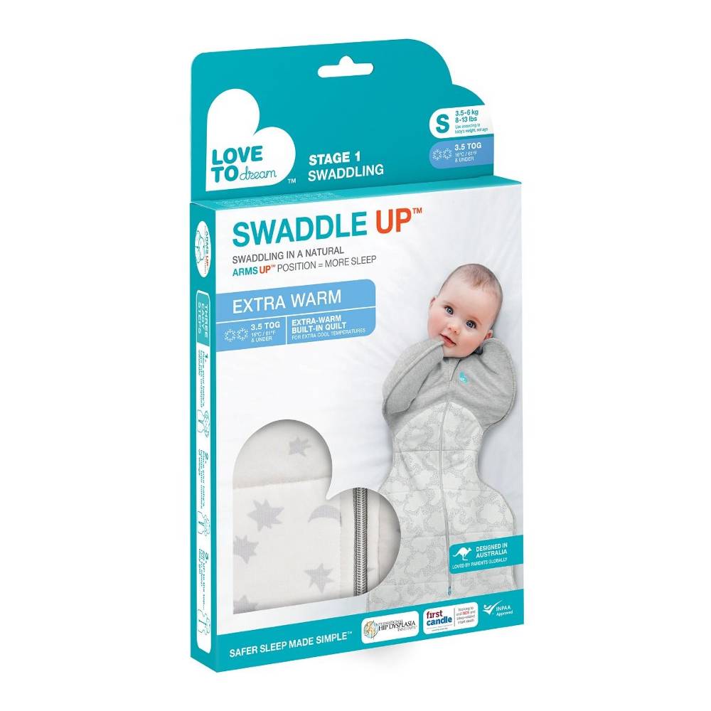 3.5 tog Swaddle Up Extra Warm - Moonlight White