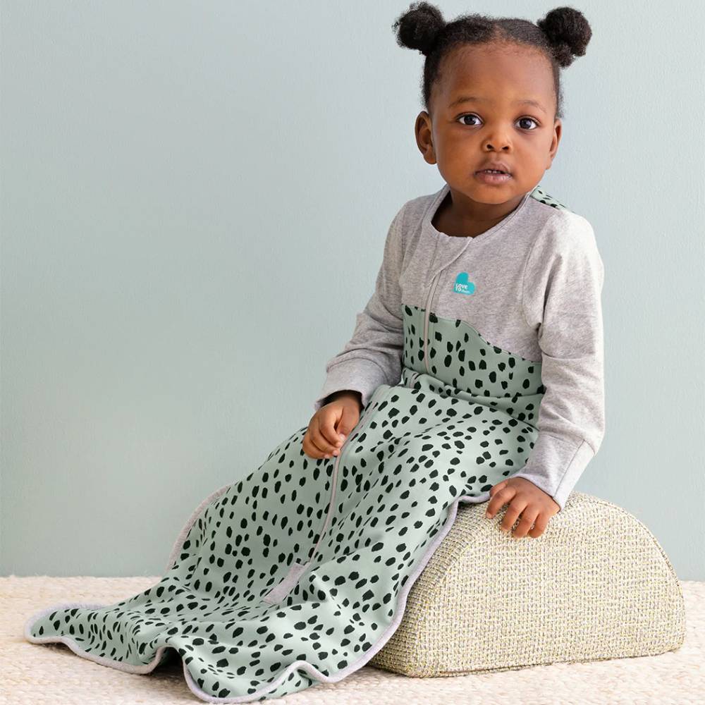 1.0 tog Organic Sleep Bag with Sleeves - Animal Olive