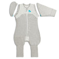 1.0 tog Swaddle Up Transition Suit - Grey on a white background