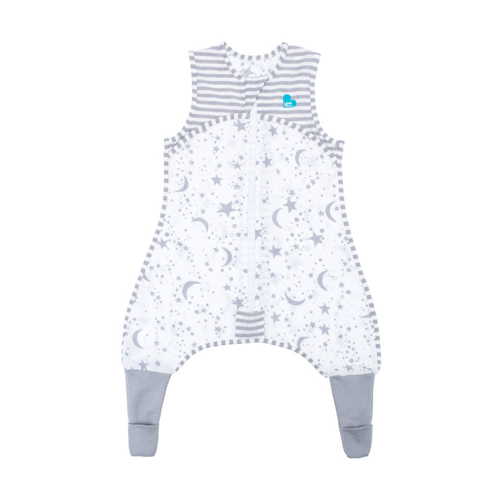 0.2 tog Sleepsuit - Grey on a white background