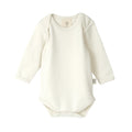 Cotton Long Sleeve Bodysuit - Cream