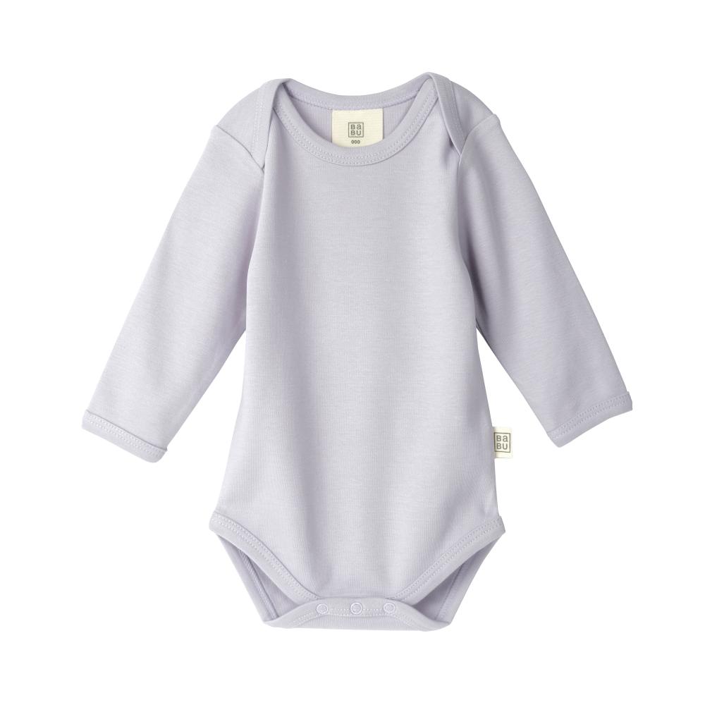 Cotton Long Sleeve Bodysuit - Lavender