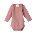 Cotton Long Sleeve Bodysuit - Rose