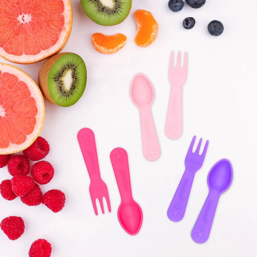 Fork & Spoon Set - Pink Set