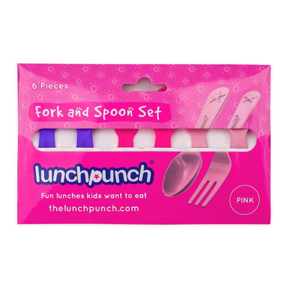 Fork & Spoon Set - Pink Set