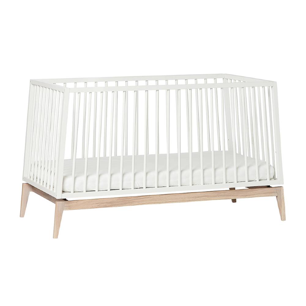 Luna Cot 140 x 70cm - White & Oak