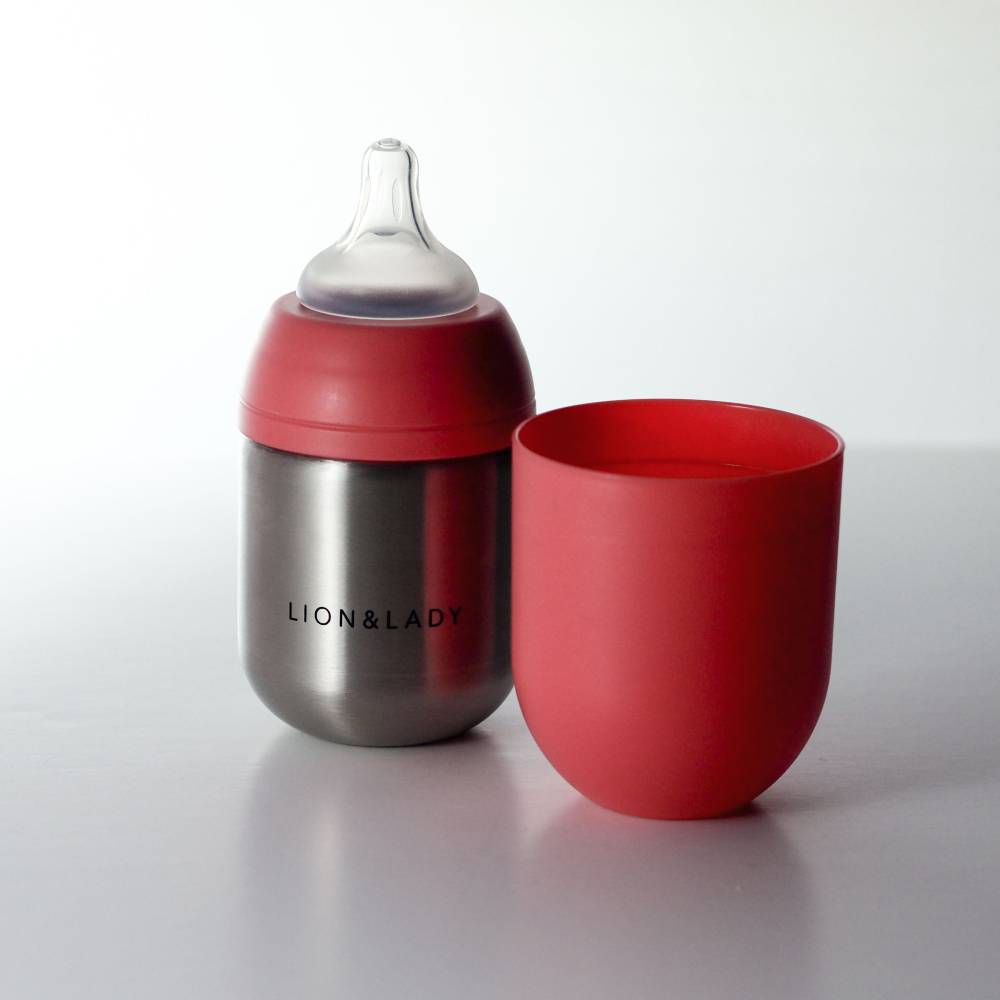 Stainless Steel Baby Bottle - Green Apple