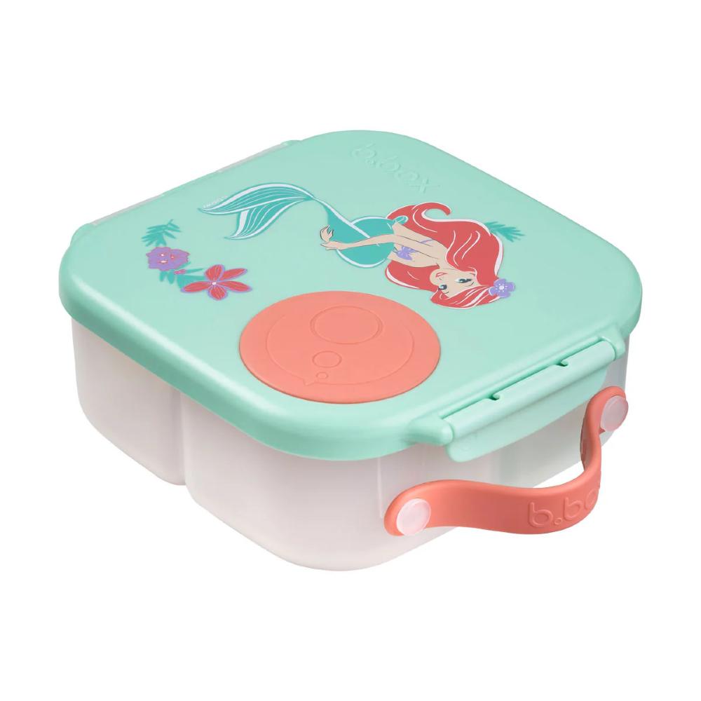 Children's mini lunchbox with mermaid design on a white background