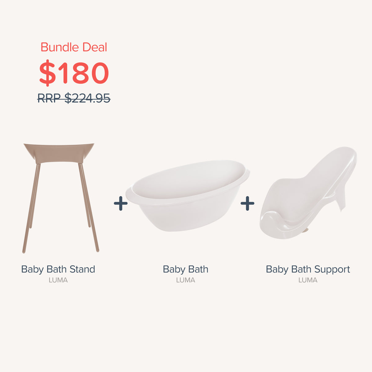 Bundle Tile - Luma Baby Bath, Luma Baby bath stand & Luma Baby Bath Support. 