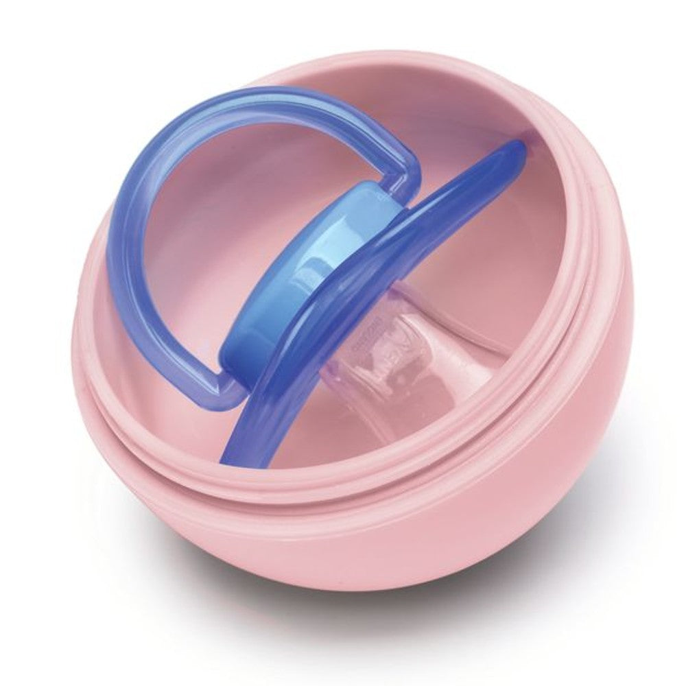 pink pacifier pod from Melii on white background