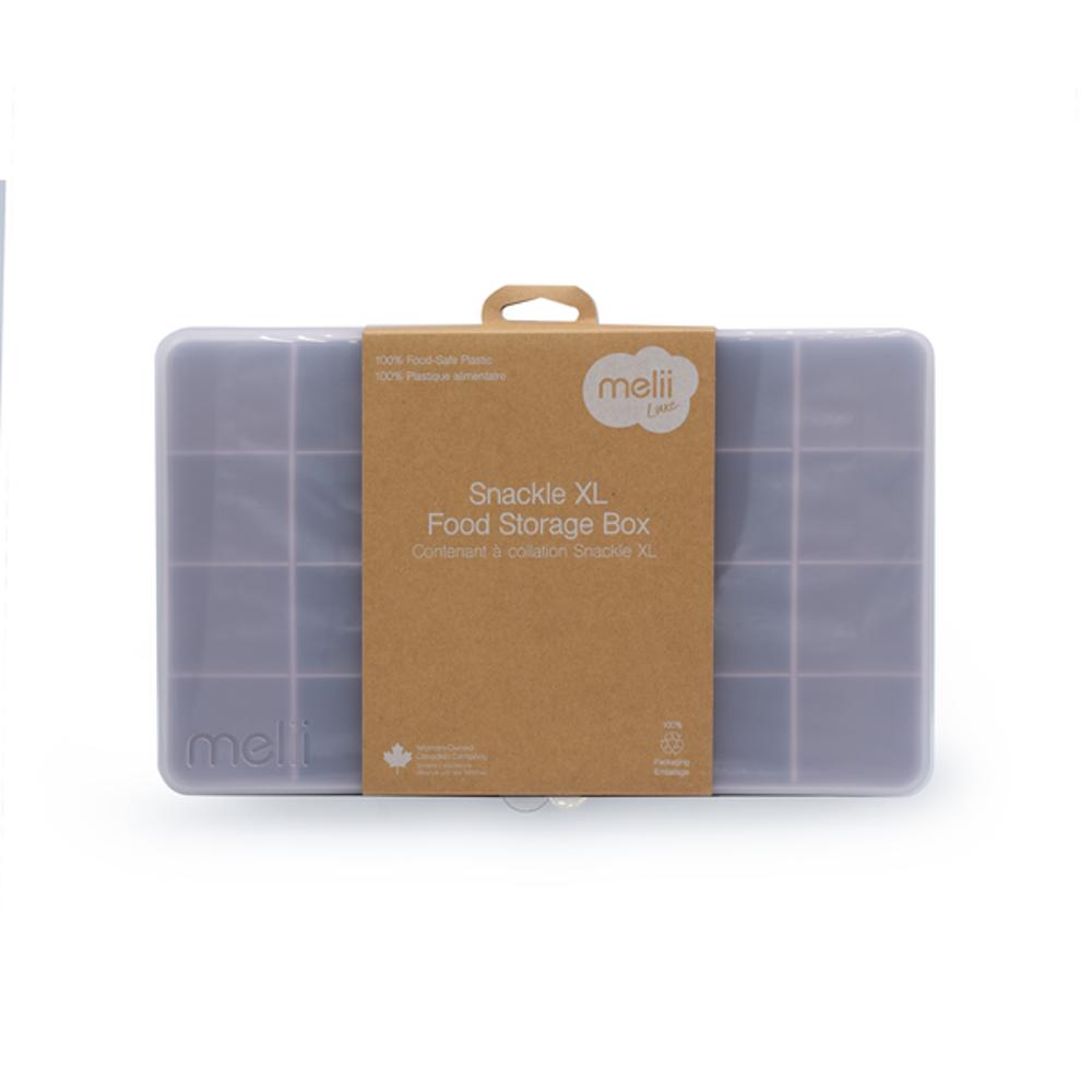 Snackable XL food storage box with brown packaging on a white background