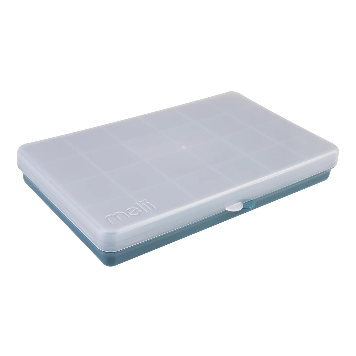 Clear plastic case with 'mali' branding on a white background