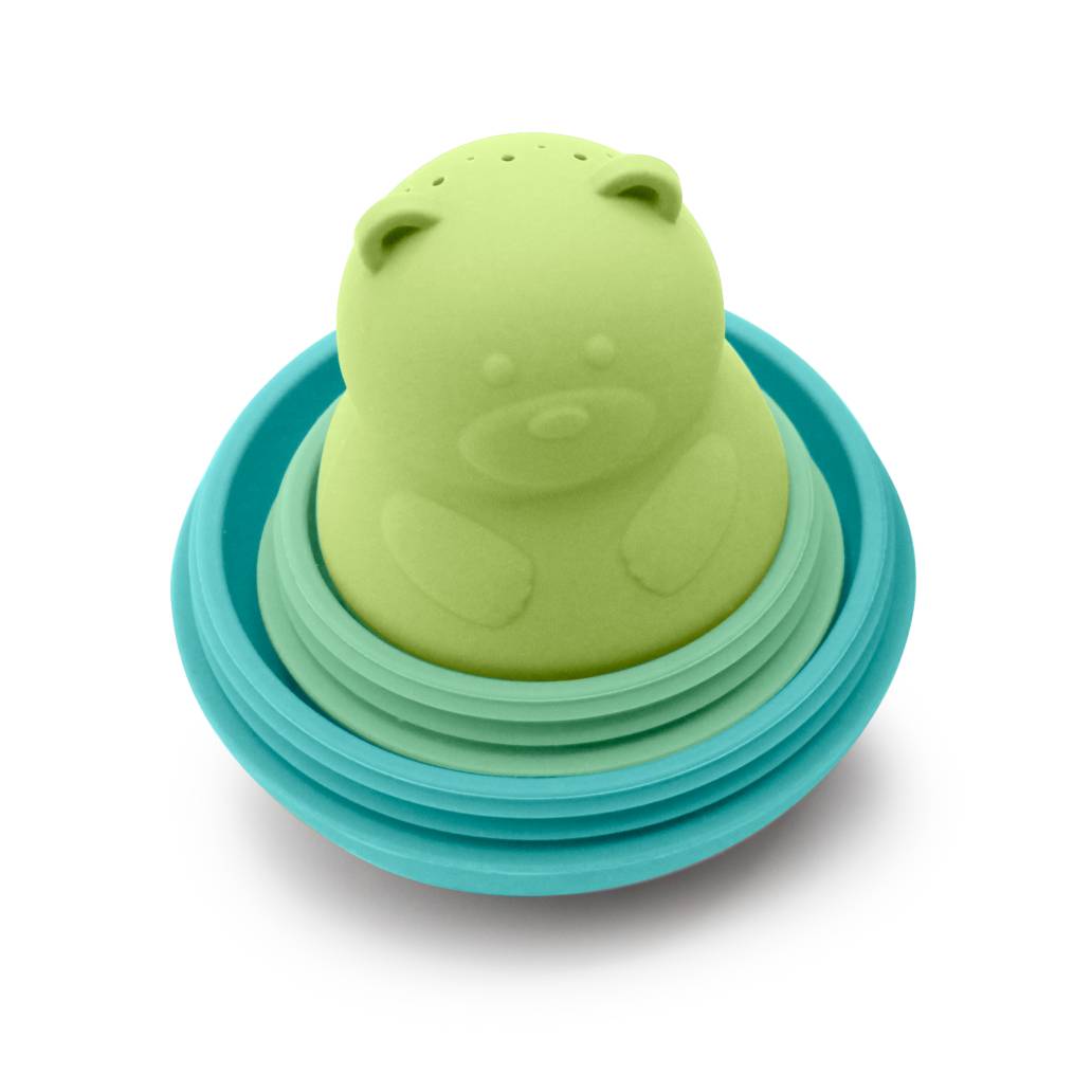 Silicone Nesting Bath Toy 3pc - Bear