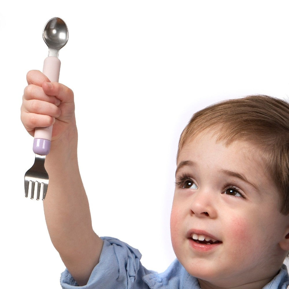 Detachable Spoon & Fork - Pink + Purple