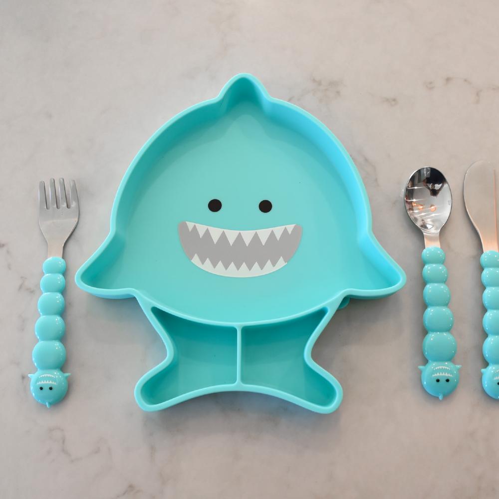 Silicone Divided Suction Plate - Shark