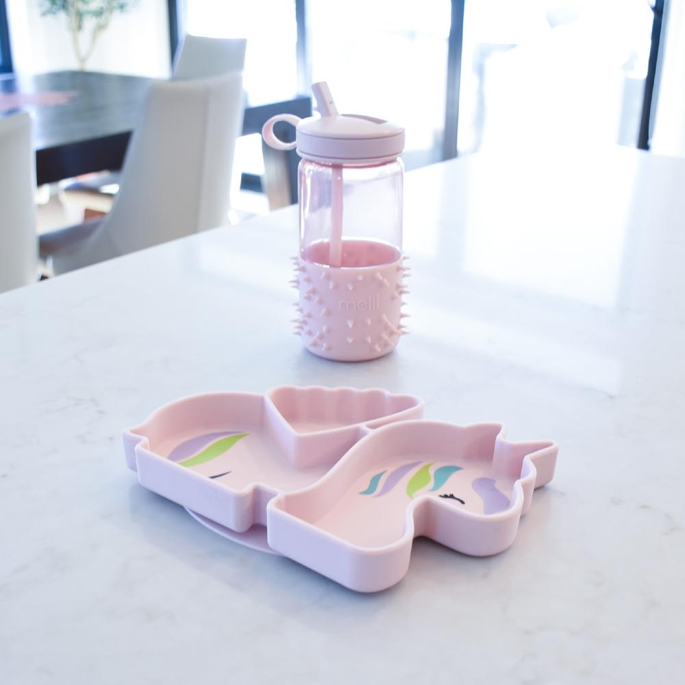 Silicone Divided Suction Plate - Unicorn