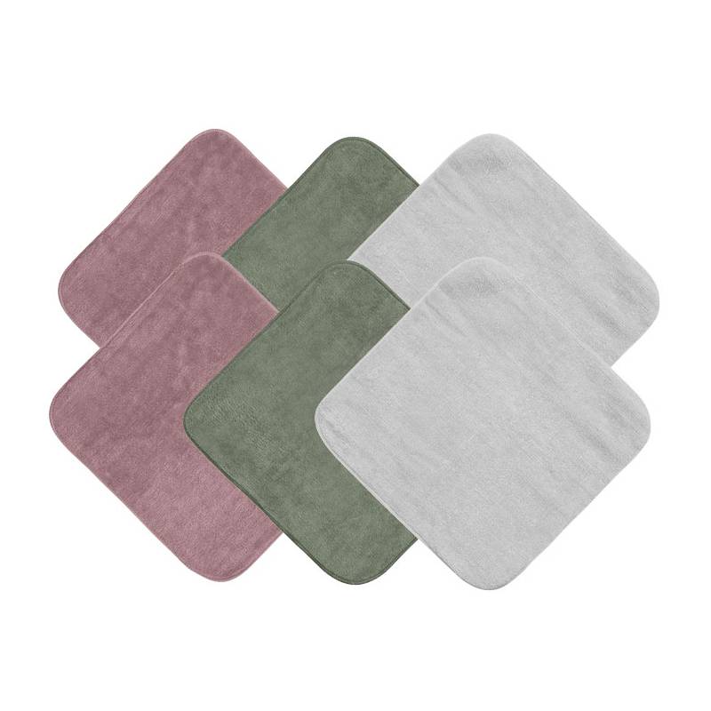 6pk Cotton Face Washers - Willow