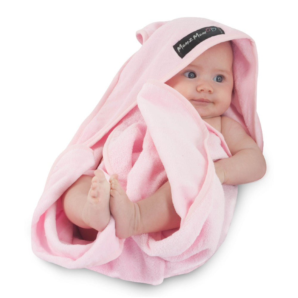 Hooded Towel - Baby Pink