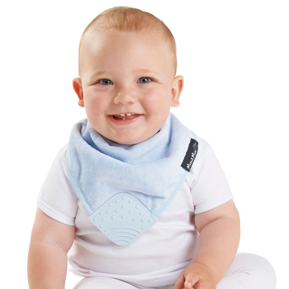Teething Bandana Wonder Bib - Baby Blue