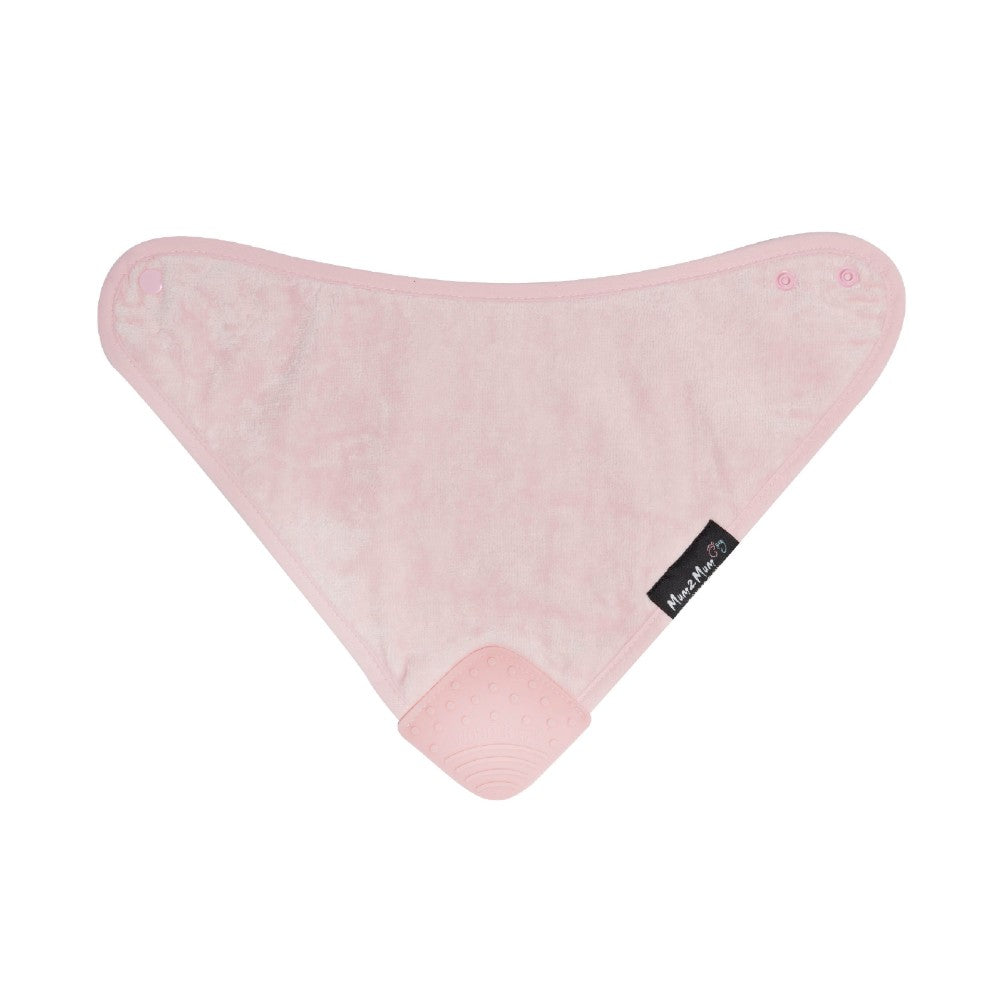 Teething Bandana Wonder Bib - Baby Pink