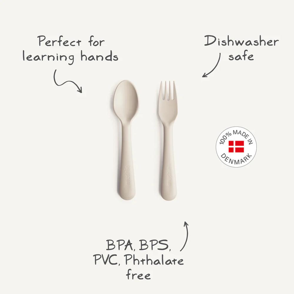 Dinnerware Fork & Spoon Set - Blush