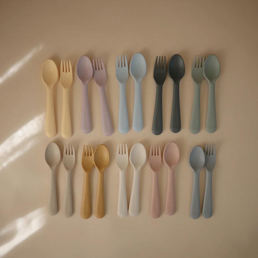 Dinnerware Fork & Spoon Set - Soft Lilac