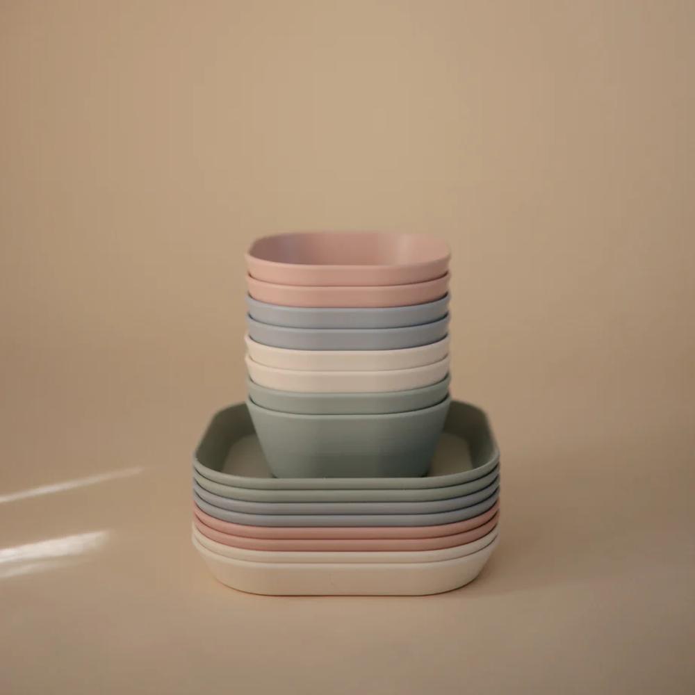 Dinnerware Square Bowl 2pc - Cloud
