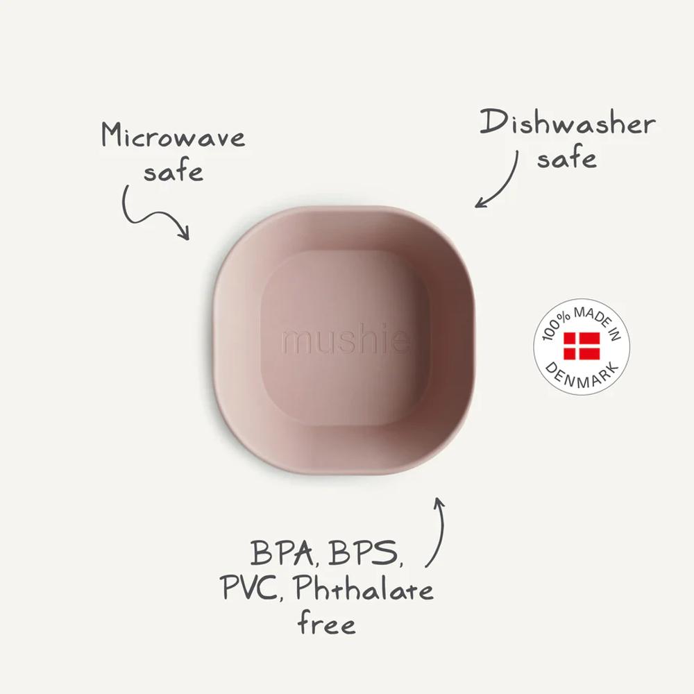 Dinnerware Square Bowl 2pc - Blush