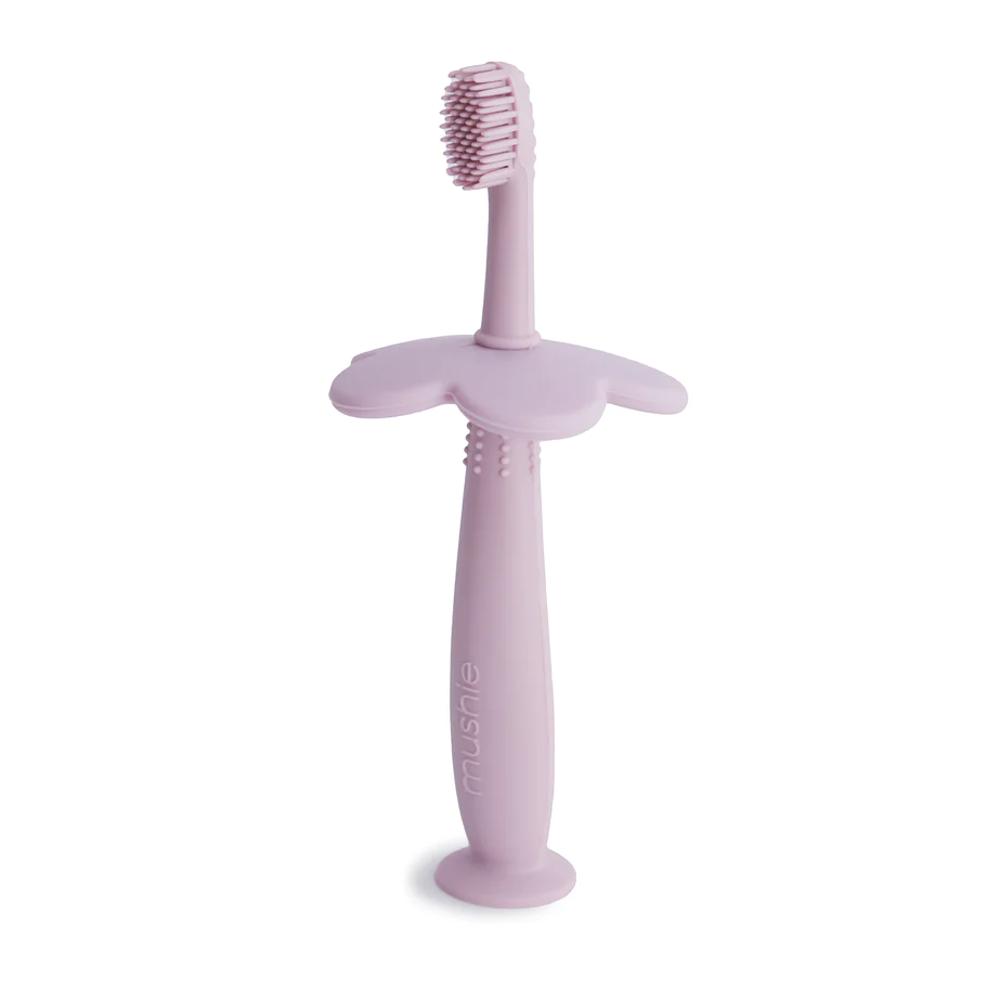 Silicone Flower Training Toothbrush - Soft Lilac