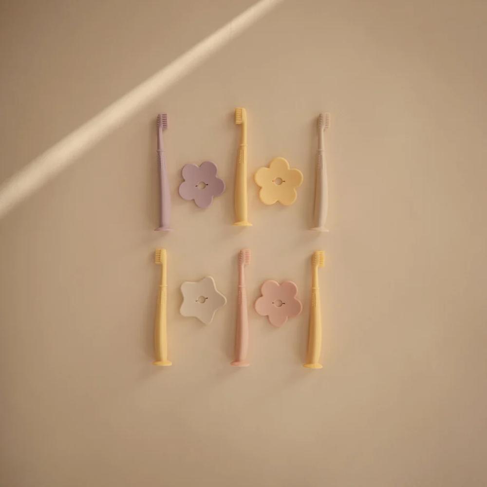 Silicone Flower Training Toothbrush - Soft Lilac