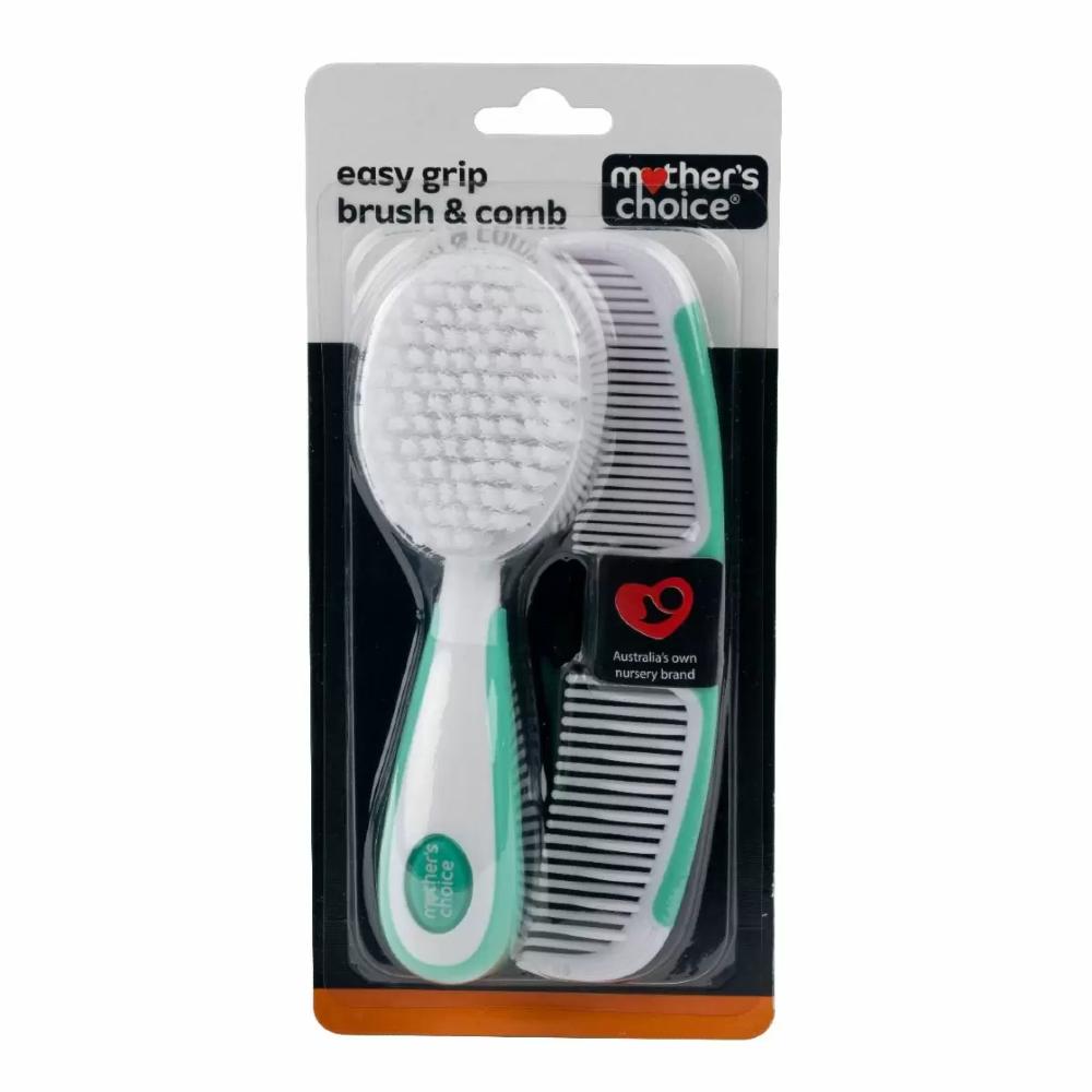 Easy Grip Brush & Comb - Aqua