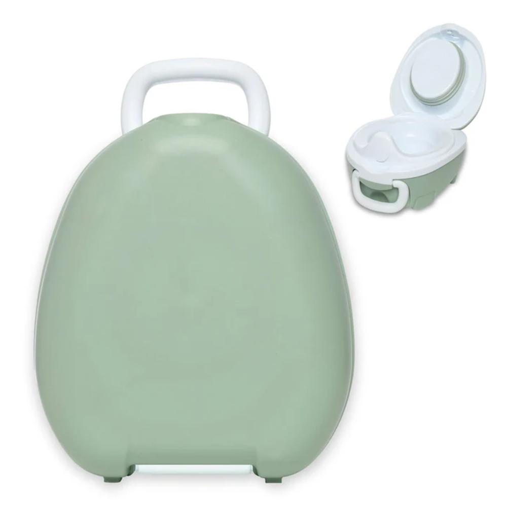 Green My Carry Potty against white background.