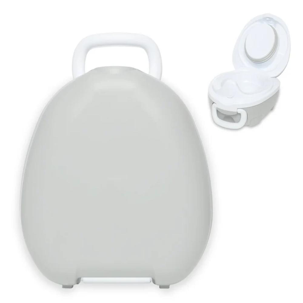 Grey My Carry Potty against white background.
